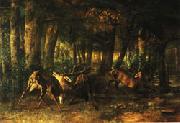 Gustave Courbet Spring Rutting;Battle of Stags china oil painting artist